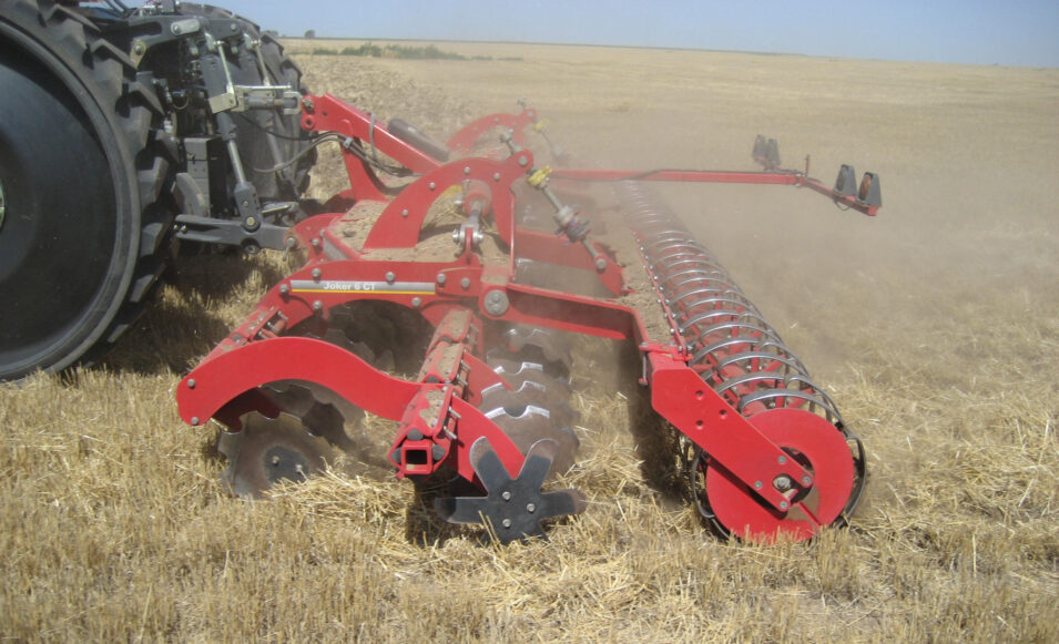 Closeup of agricultural machinery