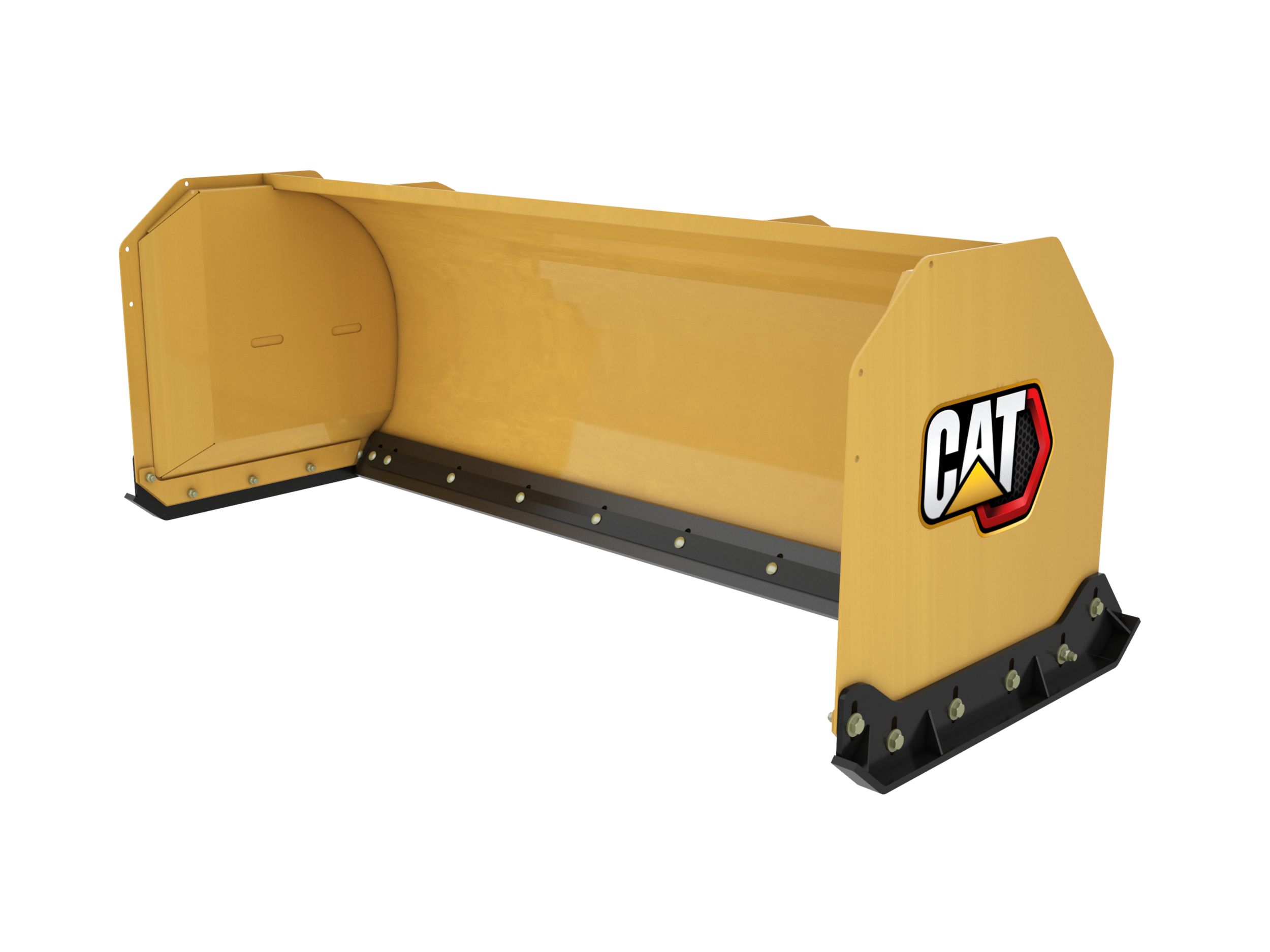 snow pusher for skid